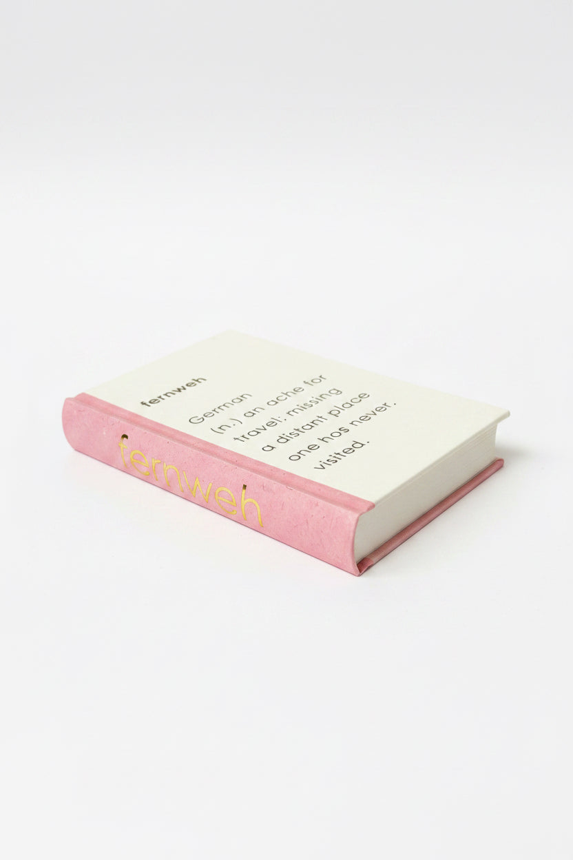 E Law Gold Aesthetic Word Fernweh Lt Pink