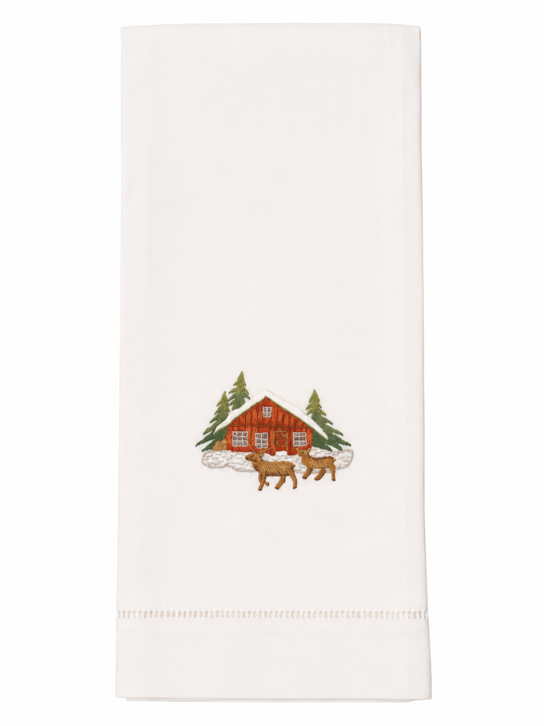 Henry Red Cabin Deer Hand Towel