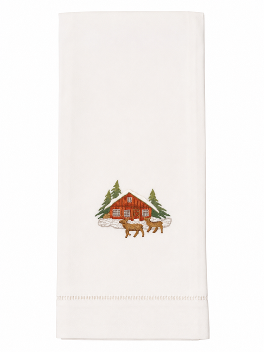Henry Red Cabin Deer Hand Towel