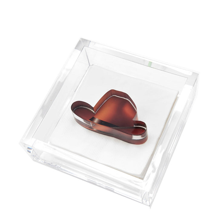 TW Cocktail Napkin Holder Cowboy Hat