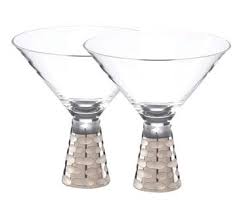Truro Martini Glasses in Platinum