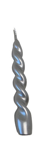 Twisted Barocco Candle Silver