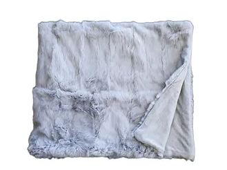 DEC Rabbit Natural Grey Throw