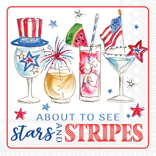 Boston Cocktail Napkins- Stars & Stripes