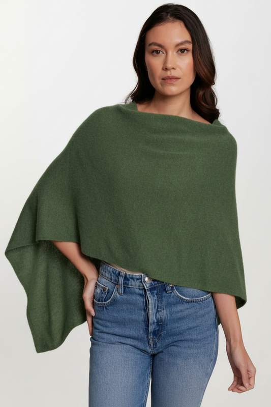 Alashan 100% Cashmere Dress Topper Basil
