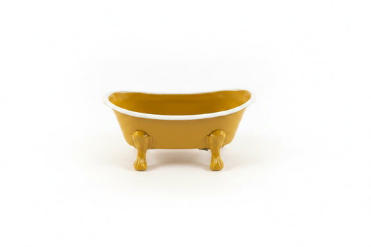Smoky Mountain Soaps  Dish Gold/ Wh Trim