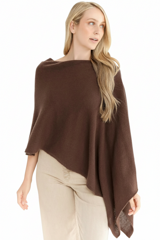 Alashan 100%Cashmere Dress Topper Mocha