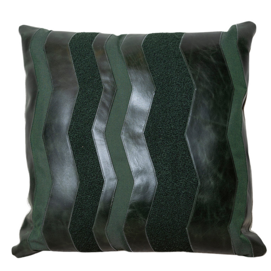 V Roma Modern 22 Pillow Chevron Green