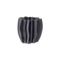 BIDK Ceramic Vase Dark Grey 9”
