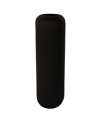 Bidk Hammered Vase Textured Blk Lg