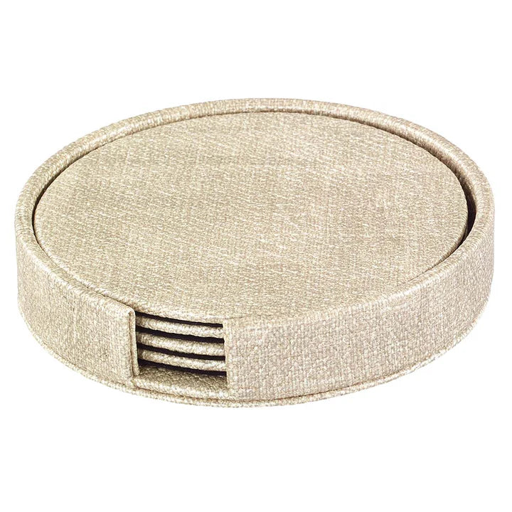 Luster Birch Boxed Coaster S/4