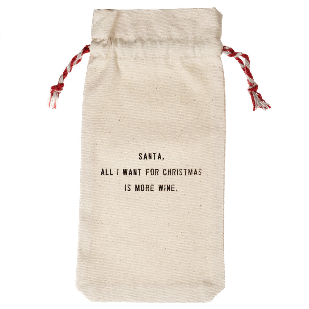 Sugarboo All I Want For Christmas Wine Bag