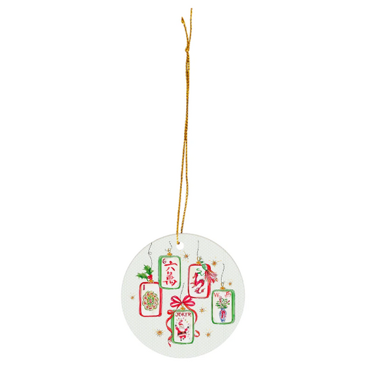 Boston Merry Mahjong Red Ornament