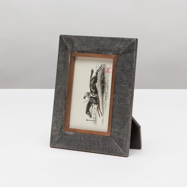 Pigeon & Poodle Dorchester Charcoal Linen 5x7