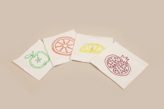 Hya Assorted Fruit Coaster S/4