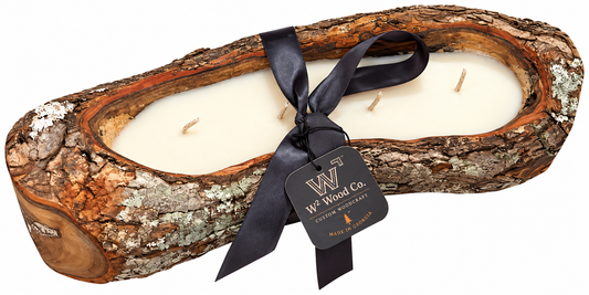 W2 Wood Organic Bowl Candle Med