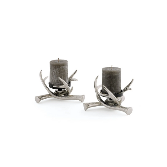 Go Home Antler Pillar Holders Set/2