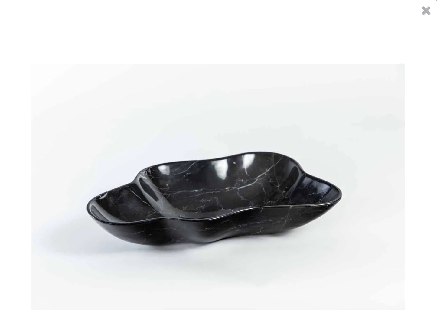 Prima Black Marble Bowl Irregular Shape