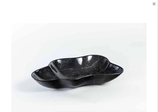 Prima Black Marble Bowl Irregular Shape
