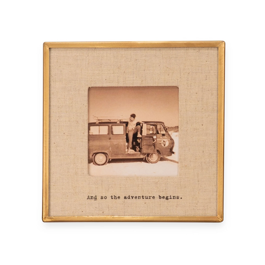 Sugarboo Adventure Brass Linen Frame 3.5x3.5
