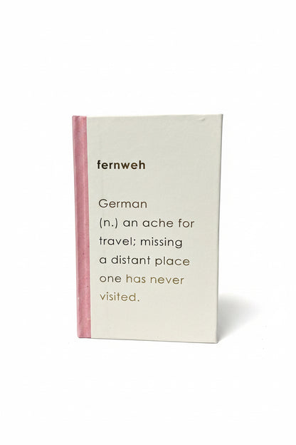 E Law Gold Aesthetic Word Fernweh Lt Pink