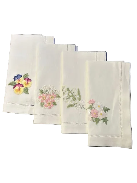 ONE Spring Blooms Linen Napkin S/4