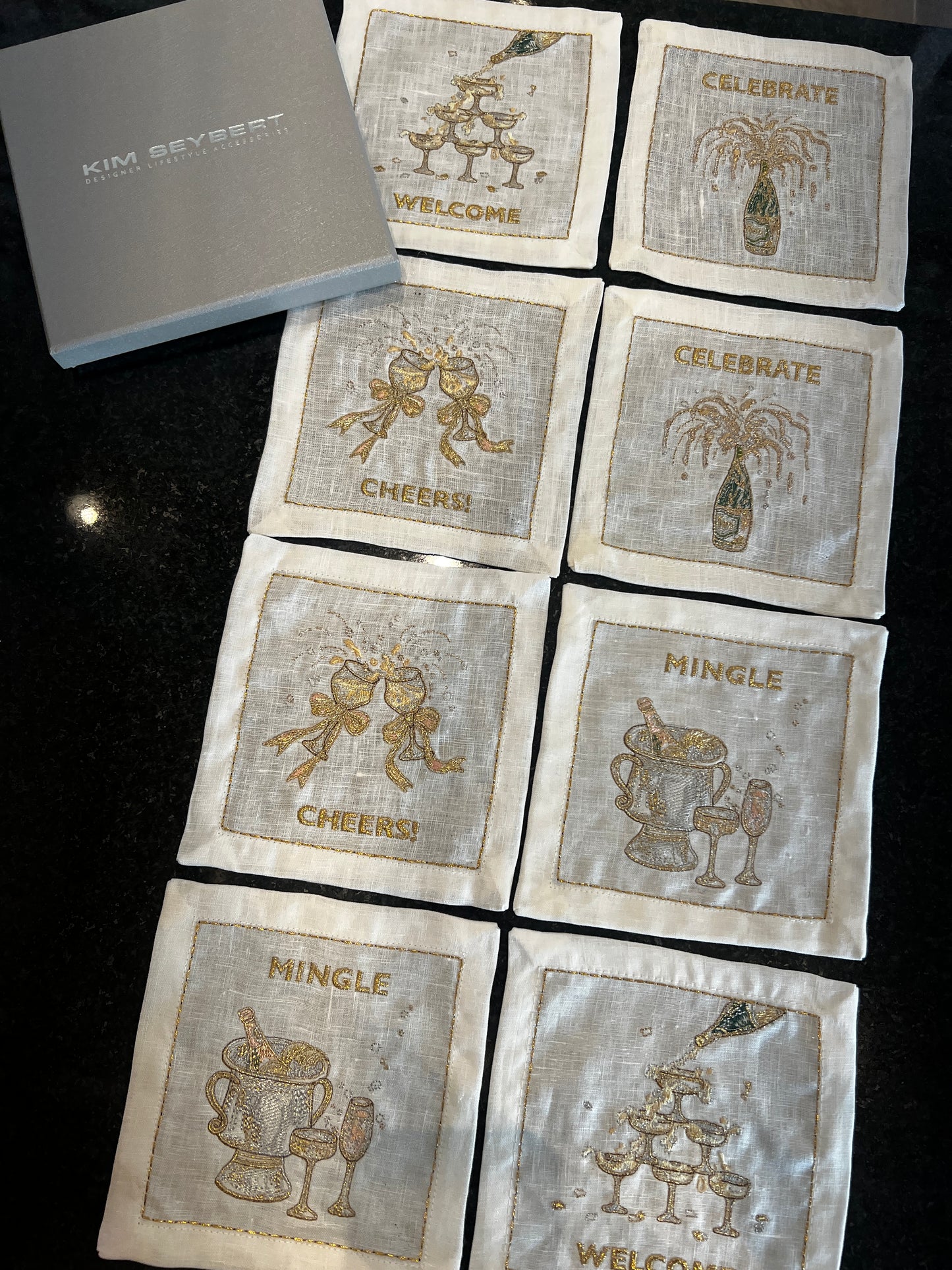 KS Cheers Cocktail Napkins S/8