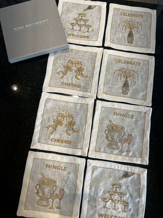KS Cheers Cocktail Napkins S/8