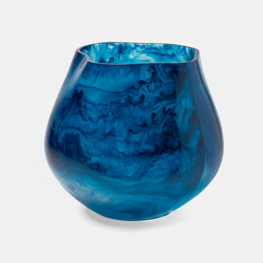 Made Abria Cobalt Resin Planter