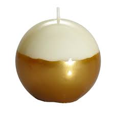 Meloria Glamour Large Candle Cream/Gold