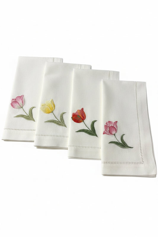 ONE Flower Linen Napkin S/4