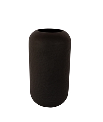 Bidk Hammered Vase Textured Blk Sm