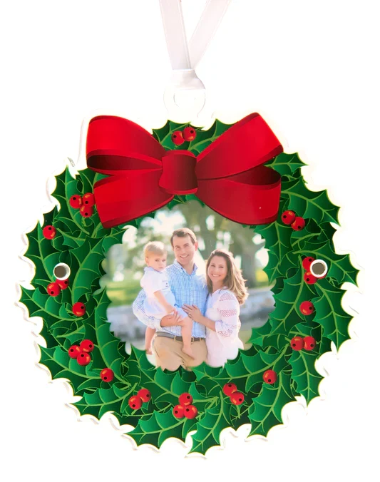 TW Wreath Acrylic Photo Ornament