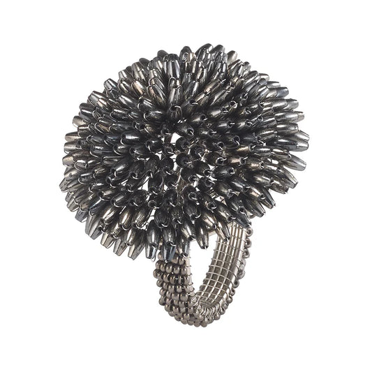 Bodrum PomPom Napkin Ring - Silver S/4