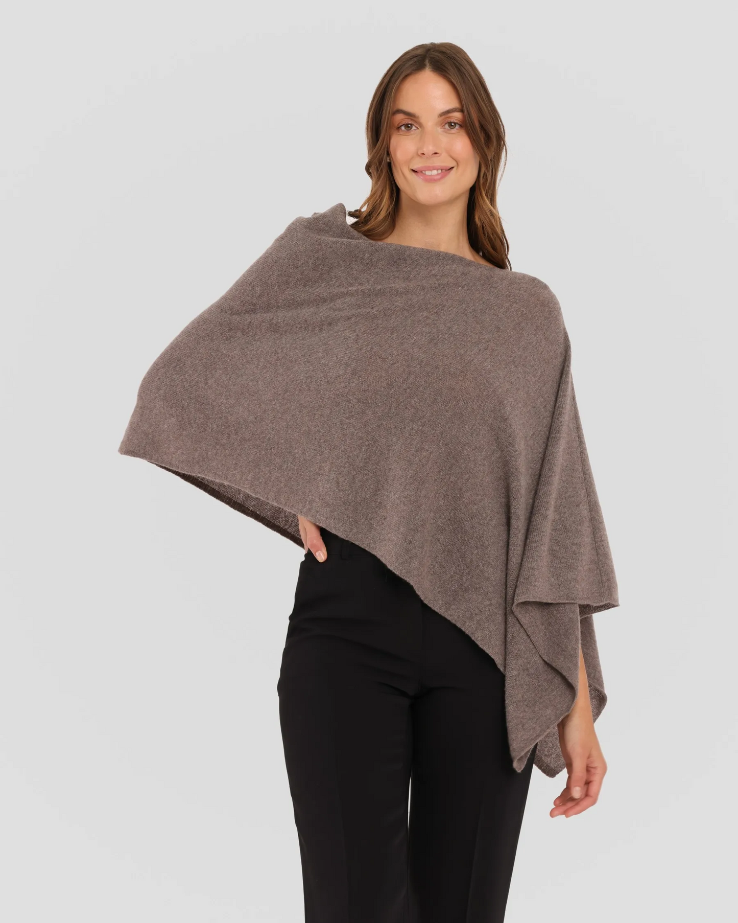 Alashan 100% Cashmere Dress Topper Portobello