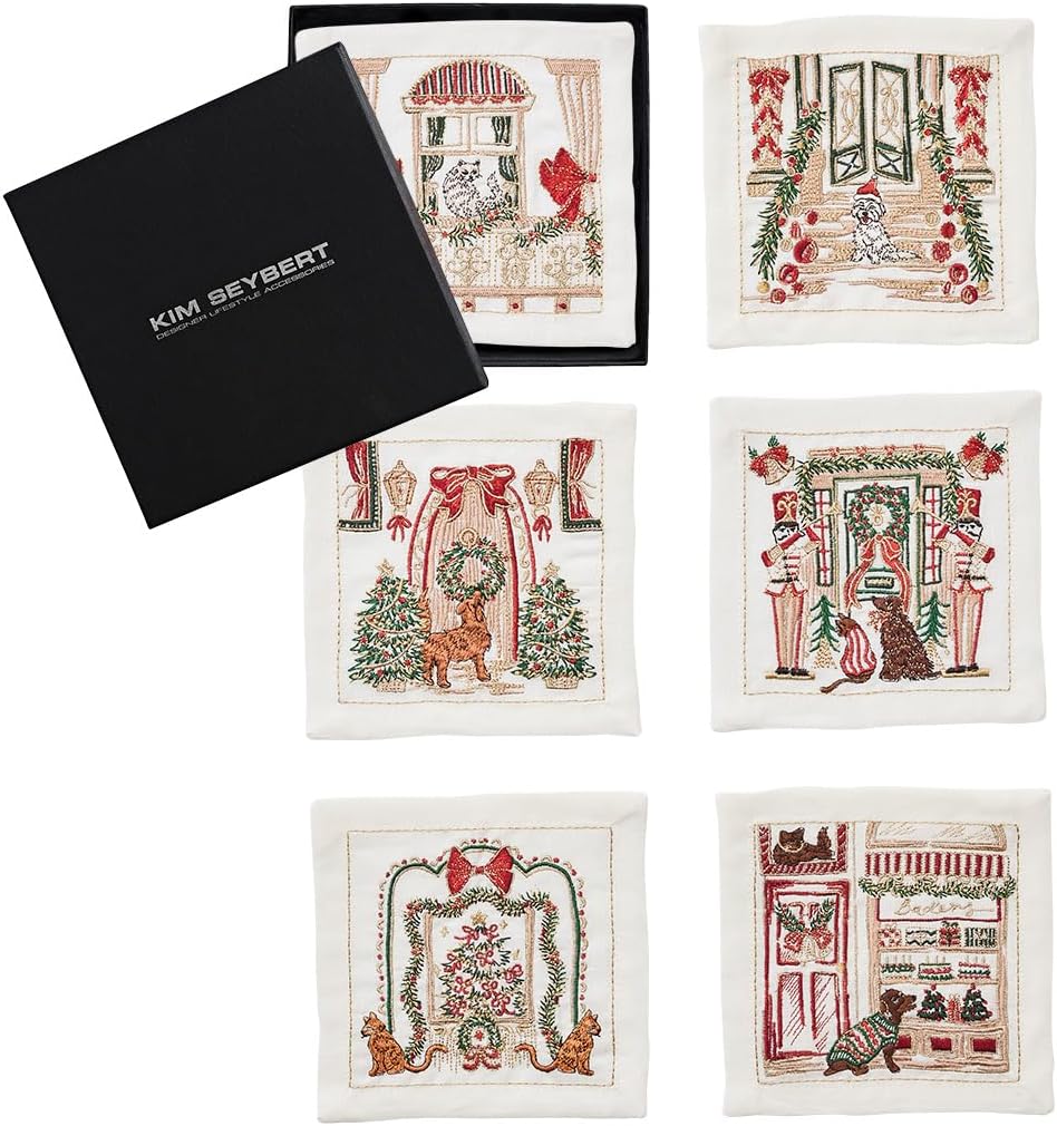 KS Holiday Paws Cocktail Napkins S/6