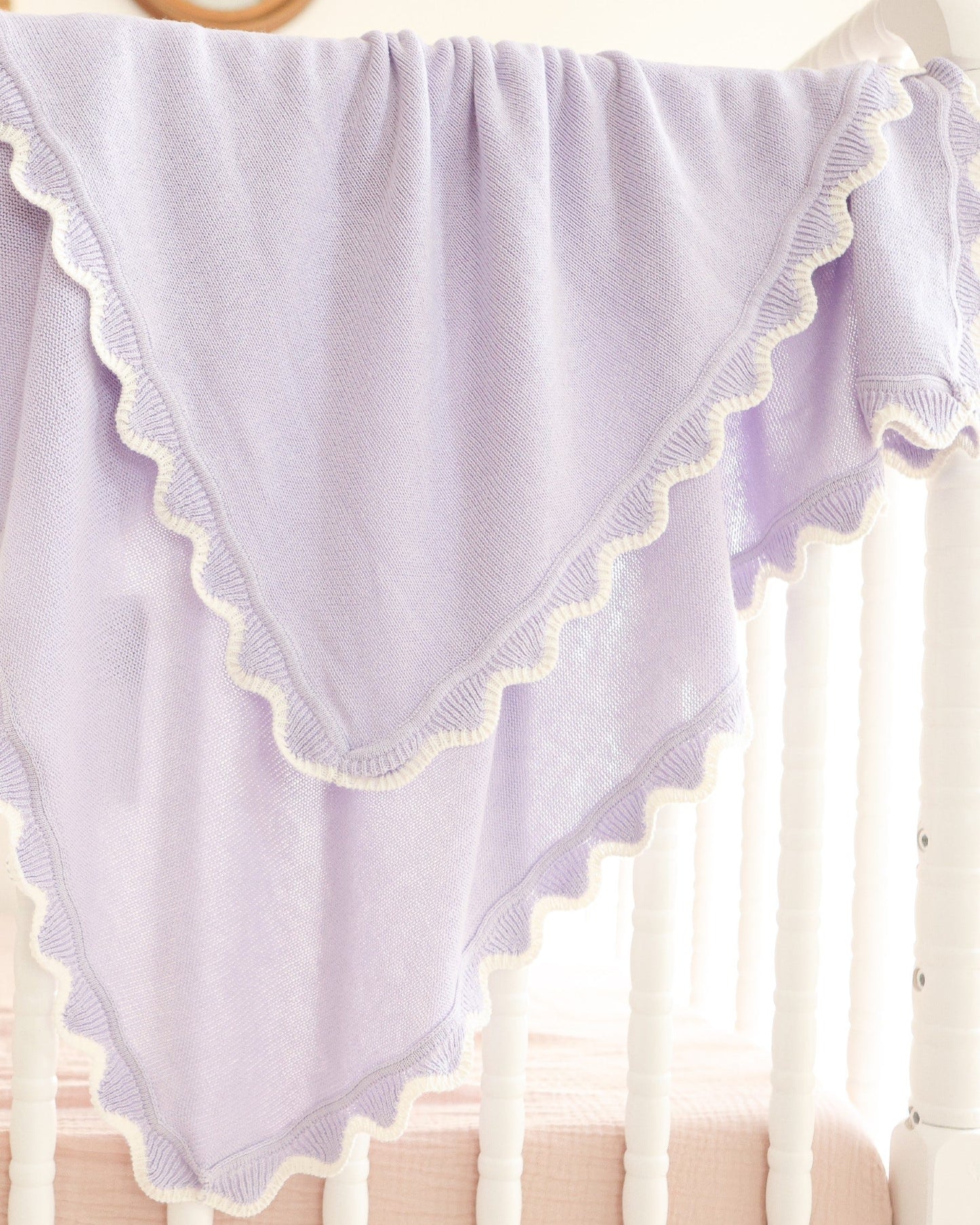 Alashan Finley Scallop Baby Blanket Cot Cash Seren