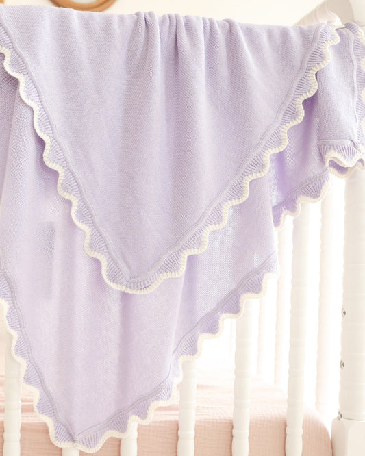 Alashan Finley Scallop Baby Blanket Cot Cash Seren