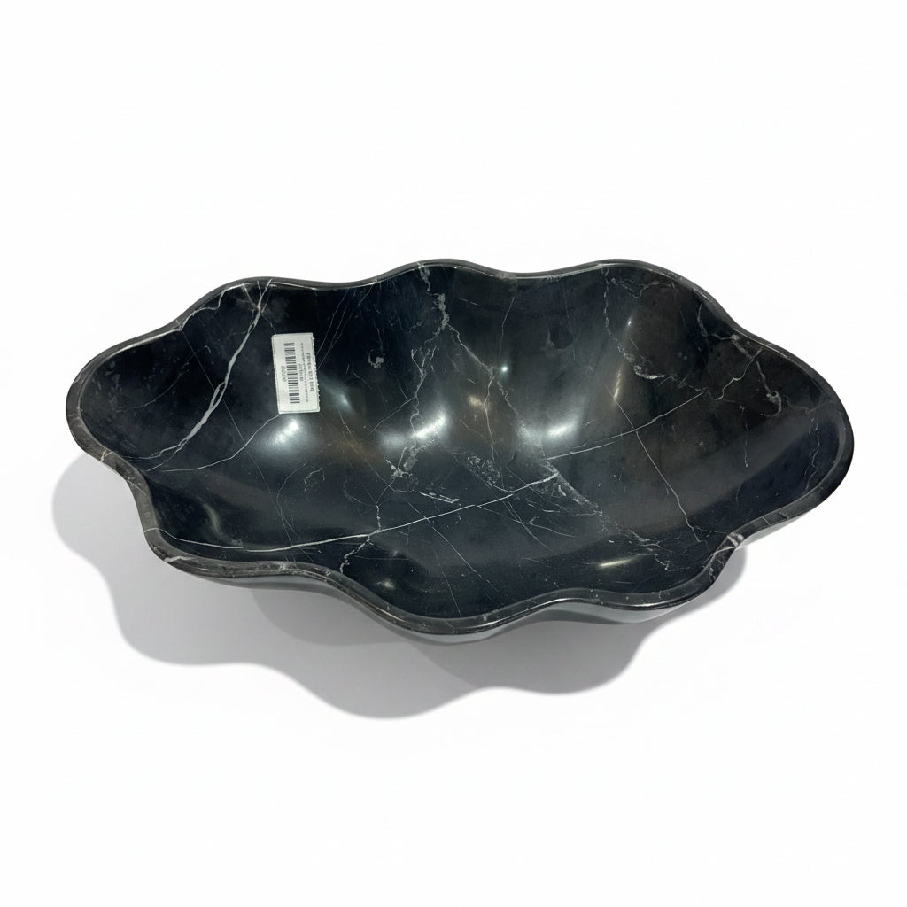 Prima Black Marble Bowl Abstract