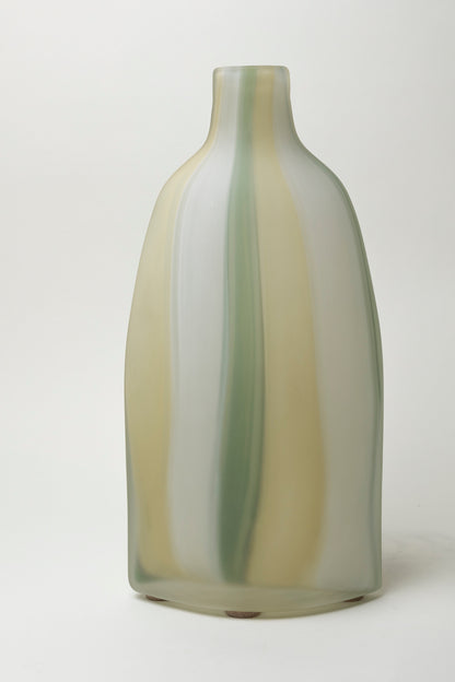 ONE FLAT YELLOW AND GREEN VASE 2