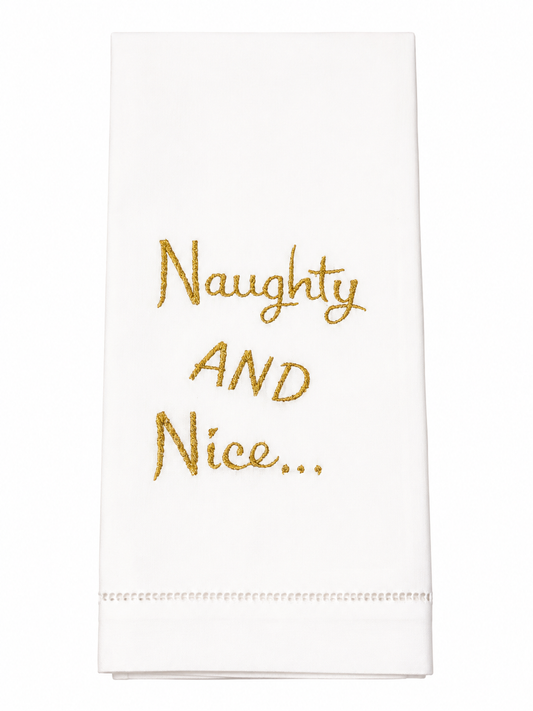 Henry Naughty & Nice Gold Hand Towel