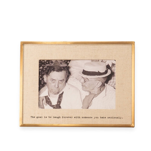 Sugarboo The Goal Laugh Brass Frame 4x6