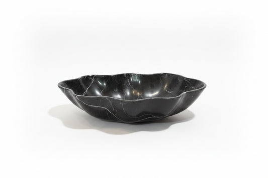 Prima Black Marble Bowl Abstract