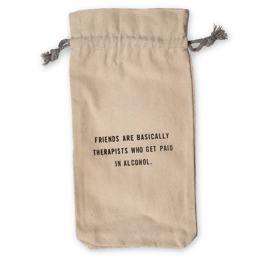 Sugarboo Friends Are Therapist Wine Bag