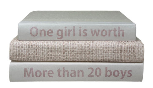 3 Vol. Baby Quote/Grasscloth Book Stack