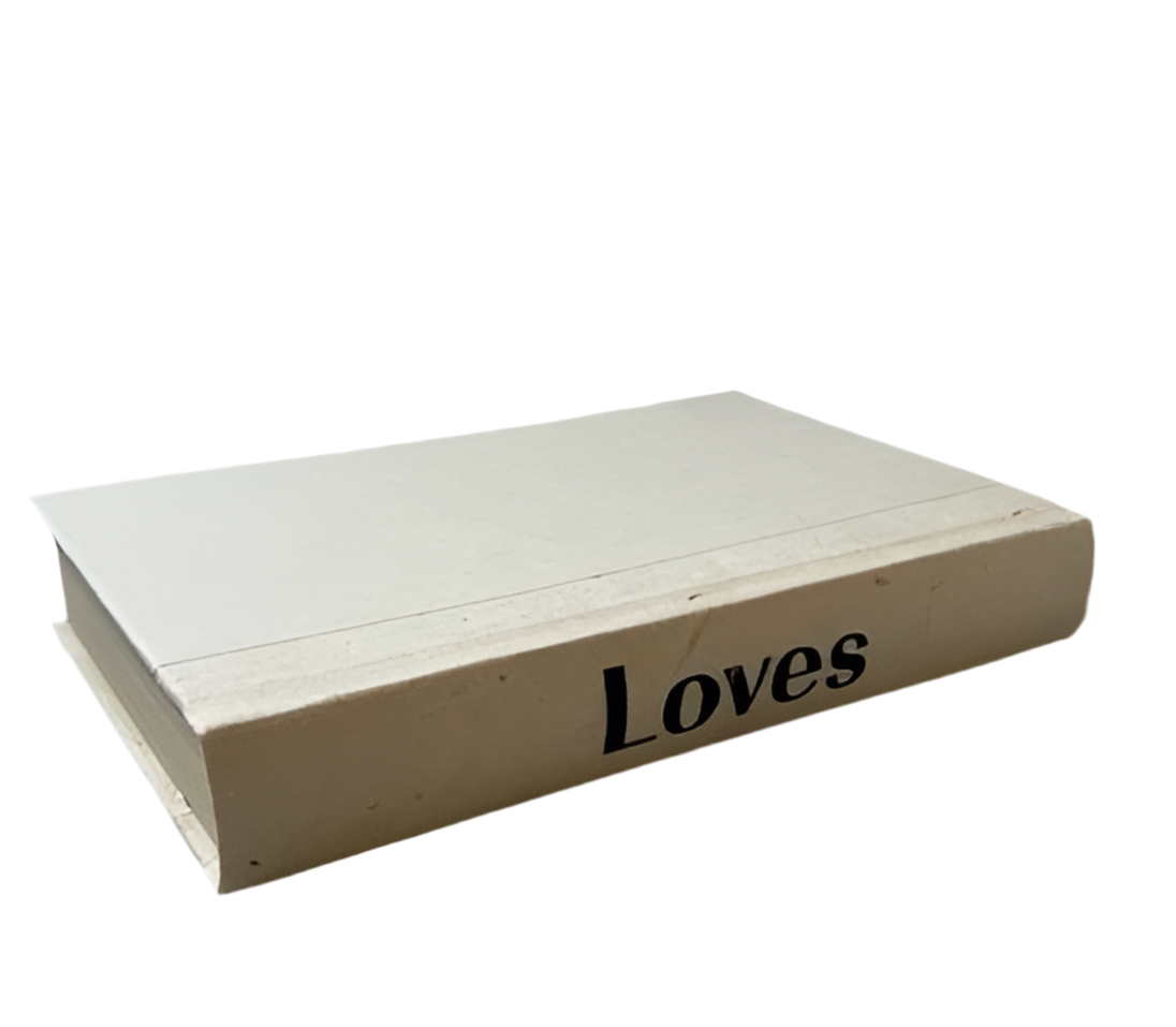 E Law Custom Lettering on Cream Books - Loves