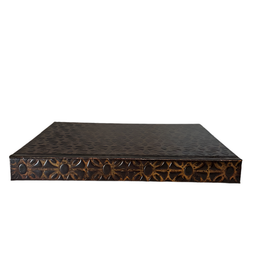 Vellum 14" FULL EMBOSSED GOLD/ BROWN