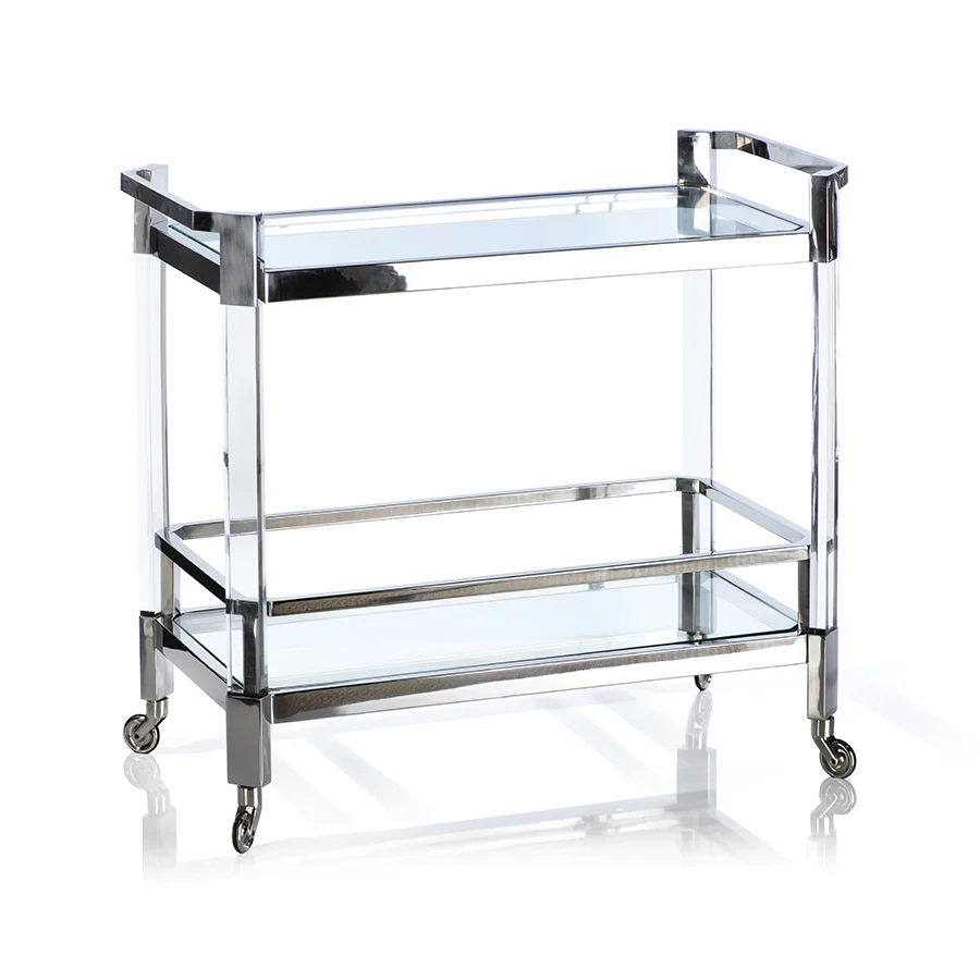 Zodax  LANGHAM BAR CART POLISHED NICKEL