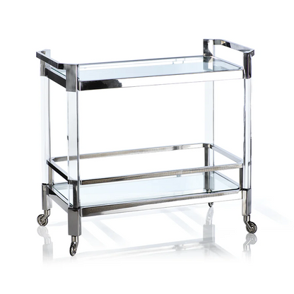 Zodax  LANGHAM BAR CART POLISHED NICKEL