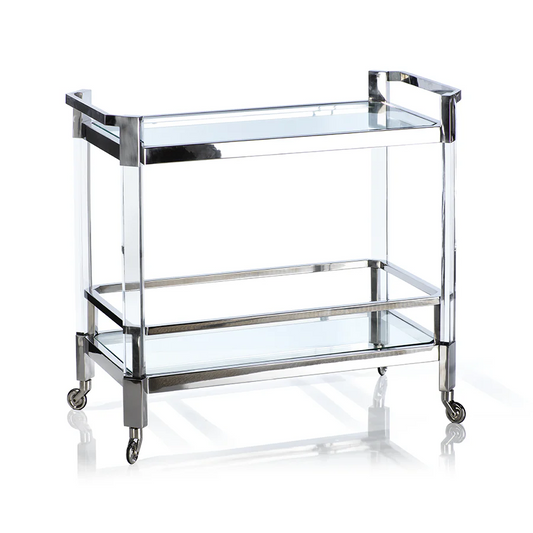 Zodax  LANGHAM BAR CART POLISHED NICKEL